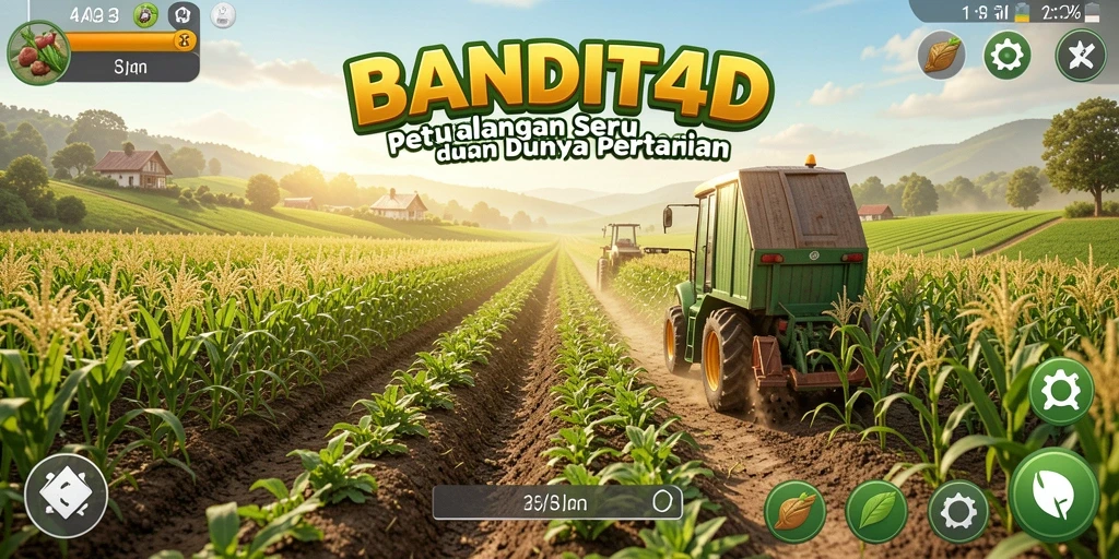 Tampilan gameplay BANDIT4D dengan aktivitas pertanian yang menarik.