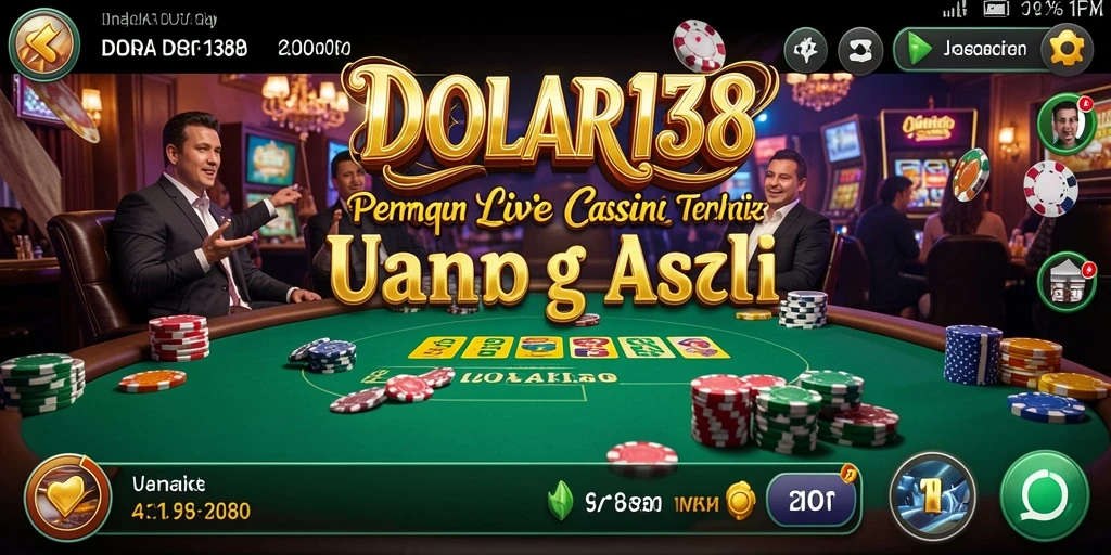 Screenshot gameplay DOLAR138 menampilkan suasana kasino langsung yang mendebarkan.