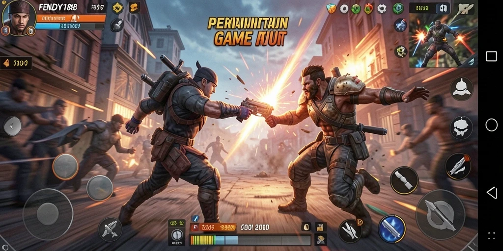 Tampilan gameplay action yang seru dan mendebarkan dari FENDY188.