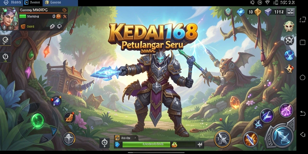 Tampilan gameplay KEDAI168 yang menakjubkan di dunia MMORPG.