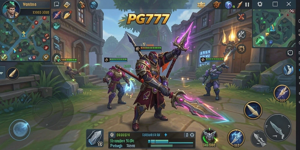 Tampilan gameplay menarik dari PG777, menunjukkan pertempuran epik yang seru.