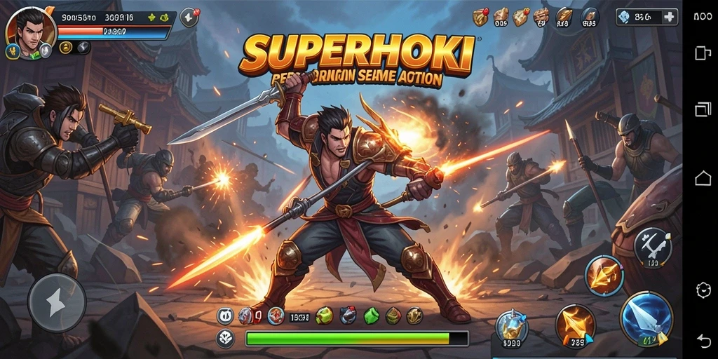 Gameplay seru penuh aksi di SUPERHOKI.
