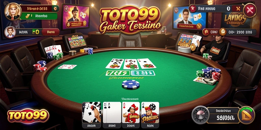 Tampilan menarik dari gameplay Poker di TOTO99.