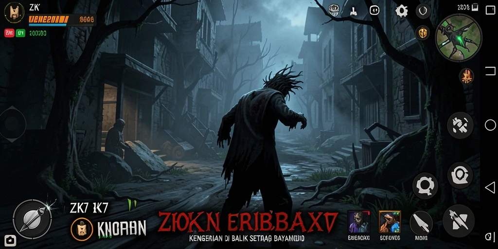 Screenshot utama ZK7 menampilkan suasana gameplay Horror yang mendebarkan.
